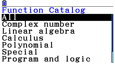 Function catalog