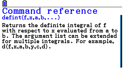 Example of a help text for a function