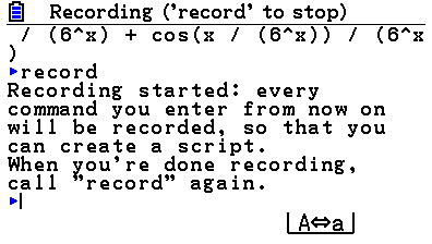 Script recording