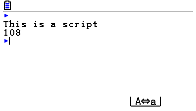 Script executed