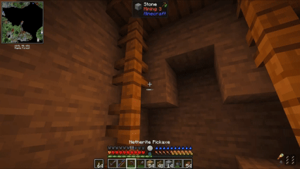 Cave-Instability support pillars preventing a collapse