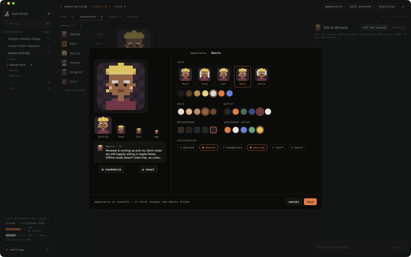 Pixel-art avatar editor