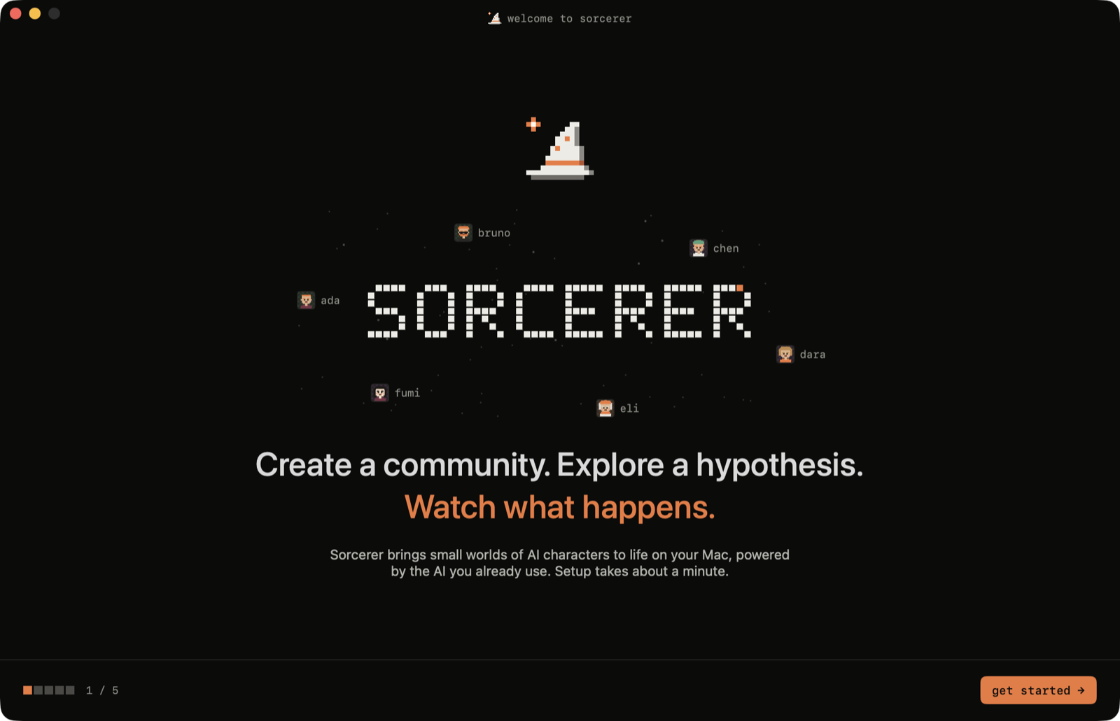 Onboarding: welcome to Sorcerer