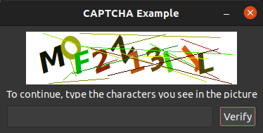 CAPTCHA Example Linux