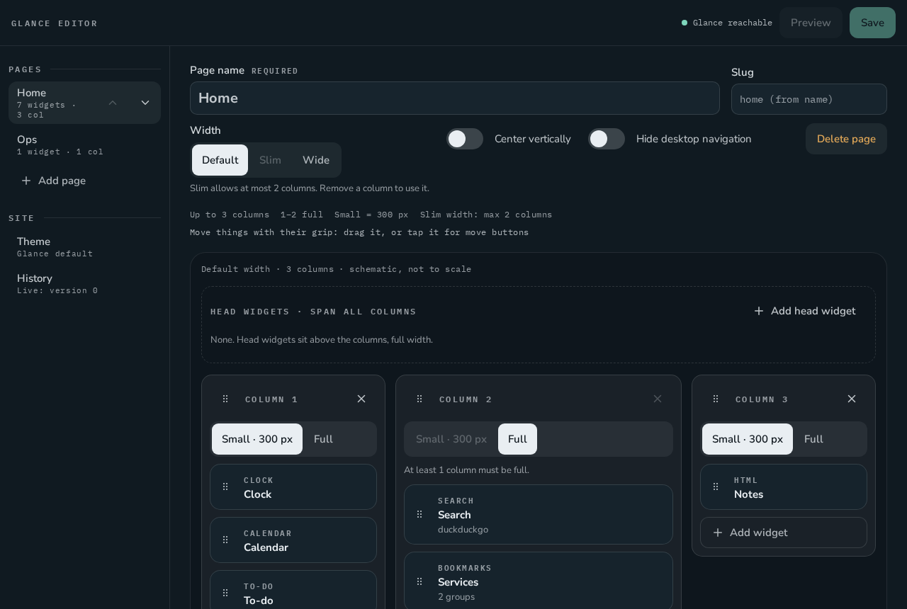 The page editor