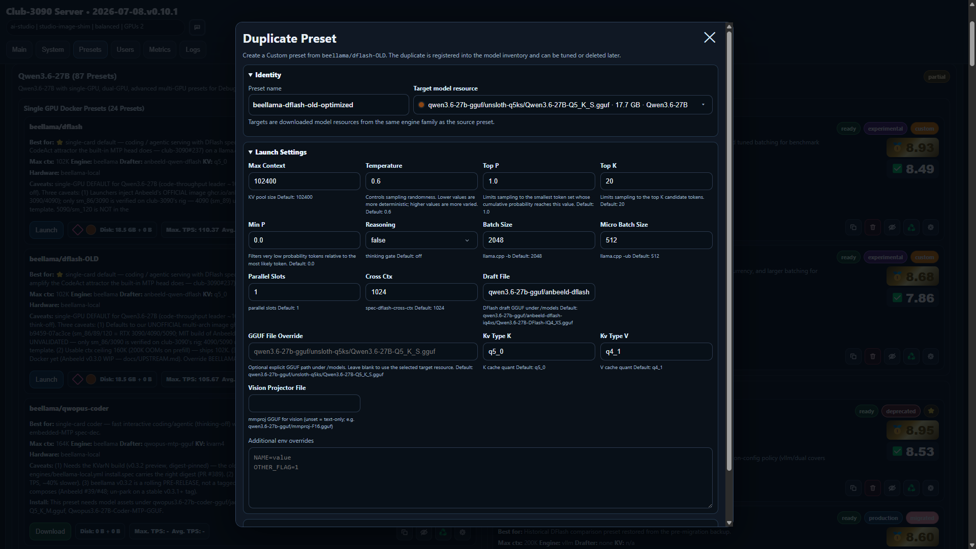 22. Duplicate Presets