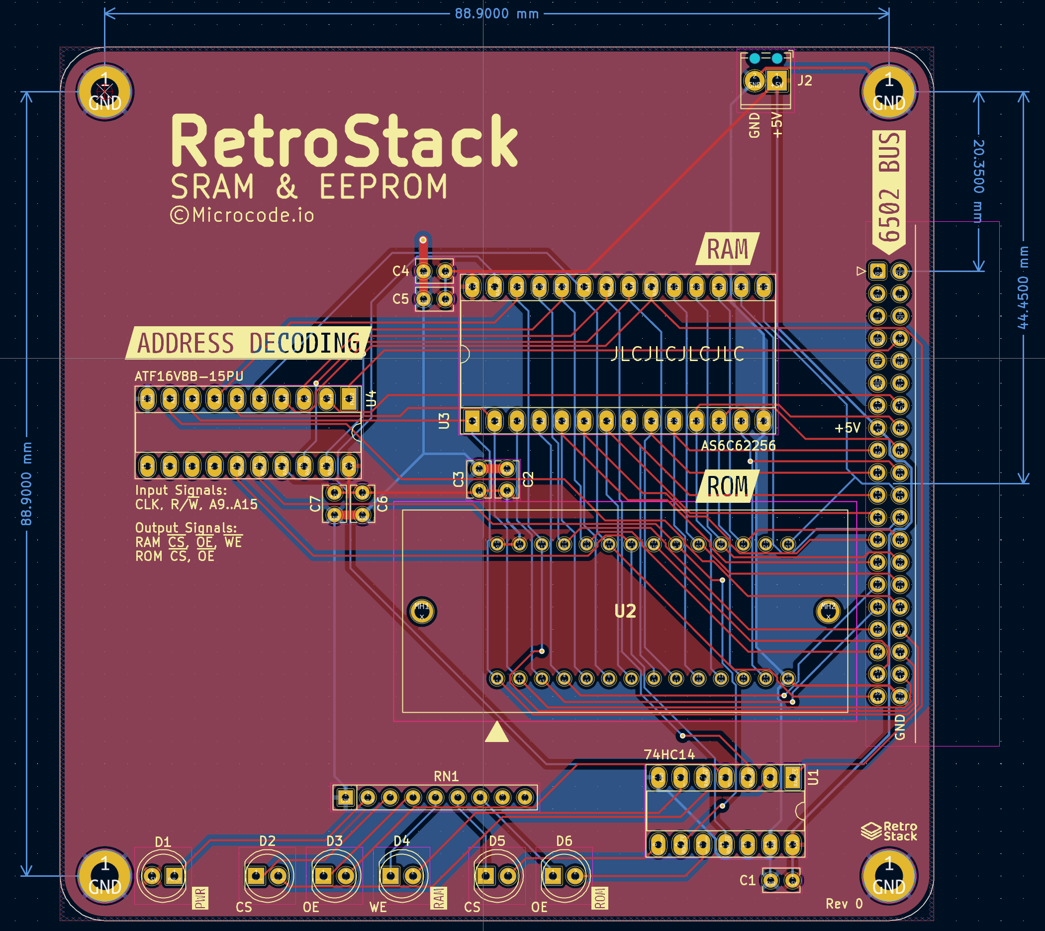 Retro stack ram rom, from the project README
