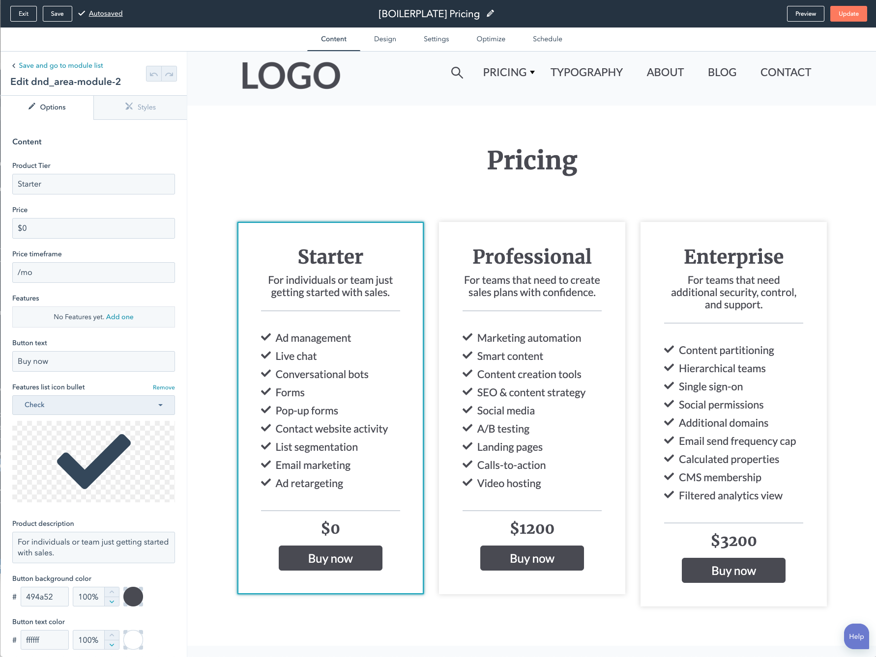 hubspot starter pricing