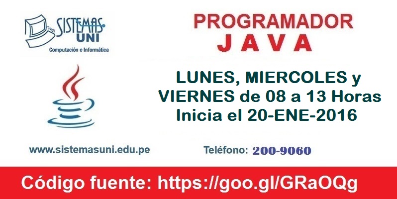 PROGRAMADOR JAVA