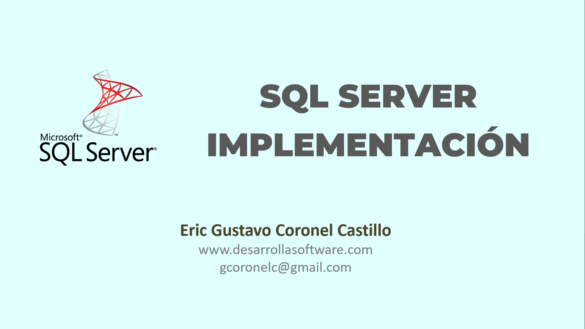 SQL SERVER IMPLEMENTACIÓN
