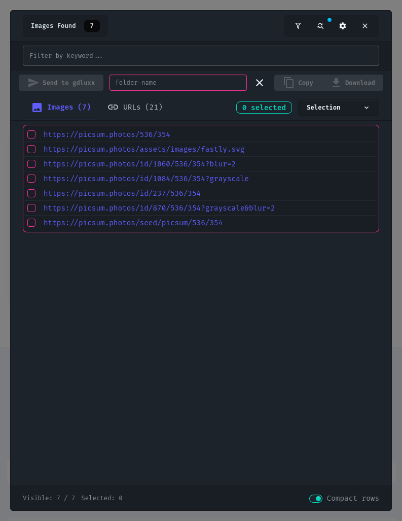 extension main interface