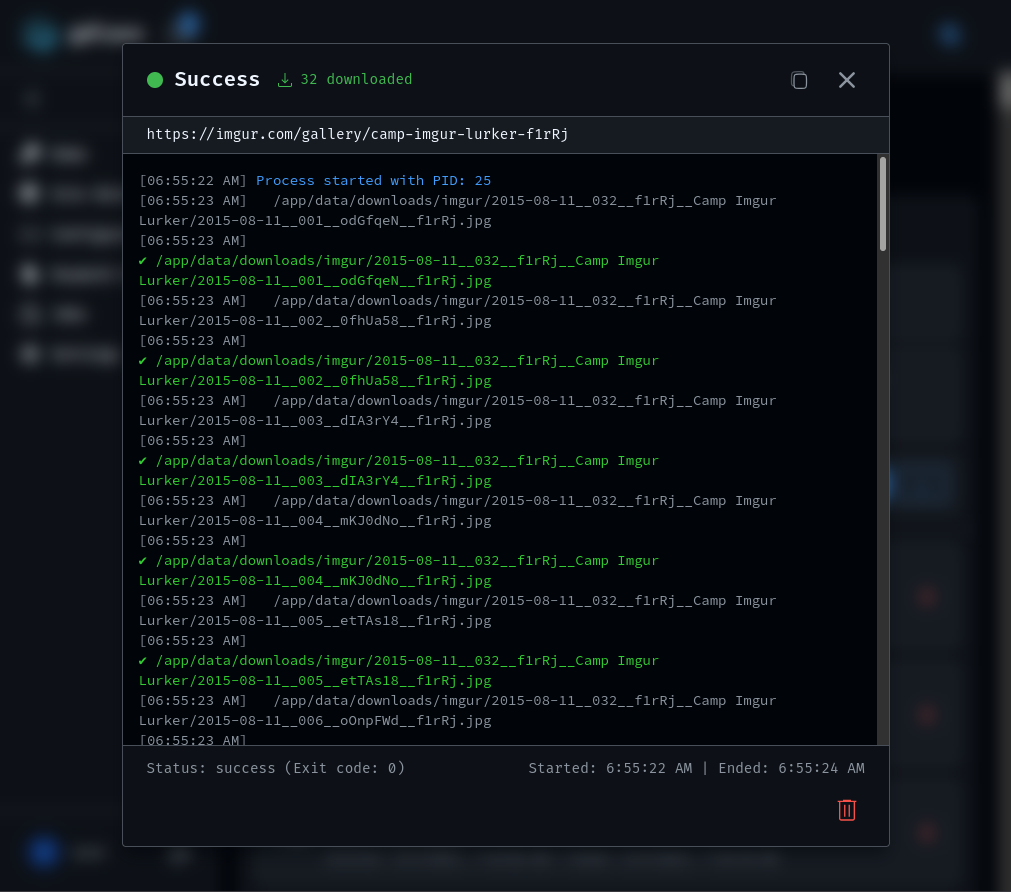 gdluxx job output