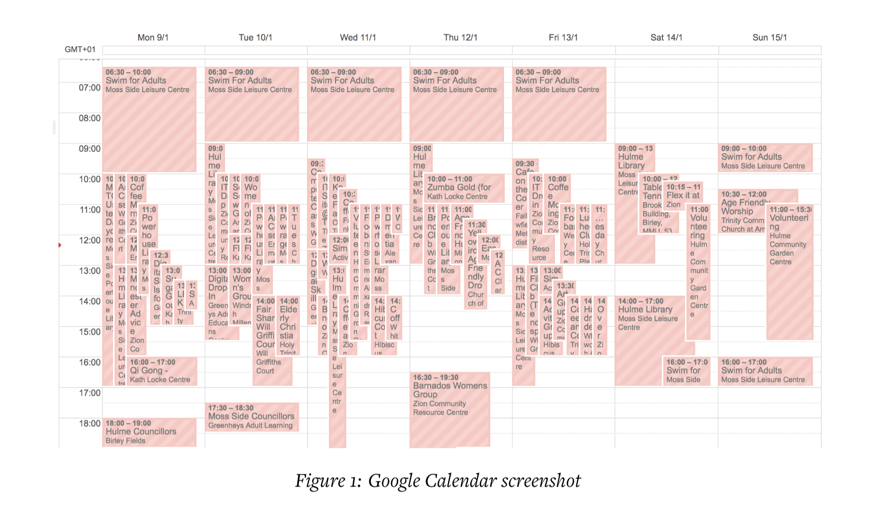 Original Google calendar