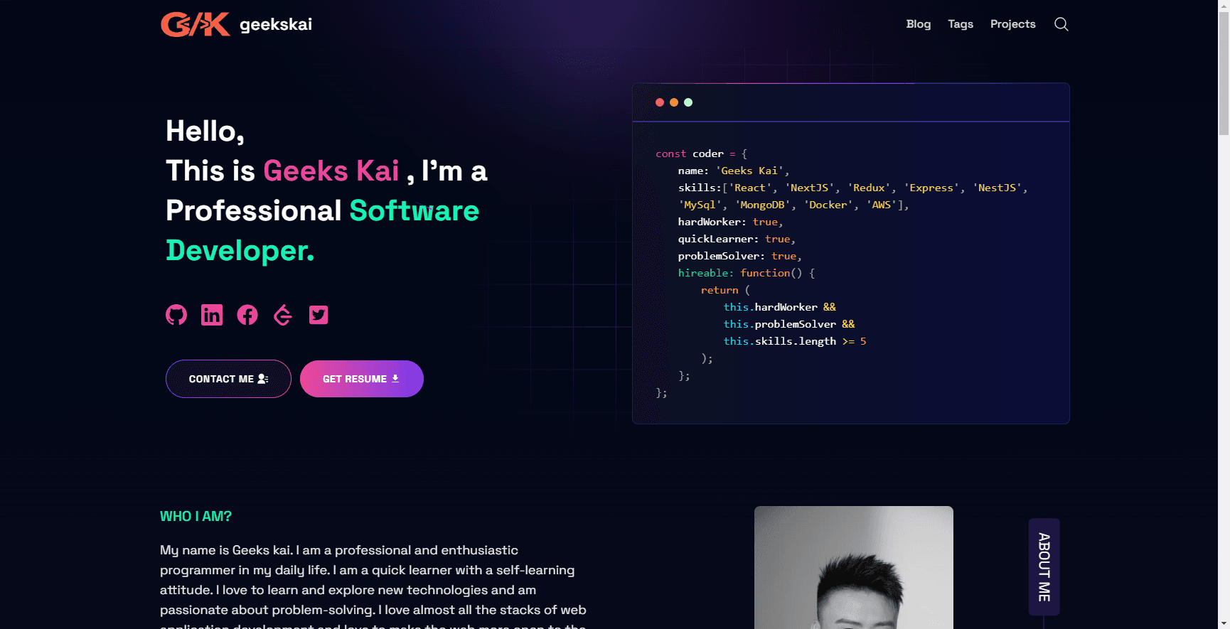 blog 的网站界面截图