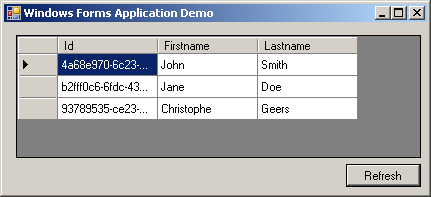 Windows Forms Application Demo