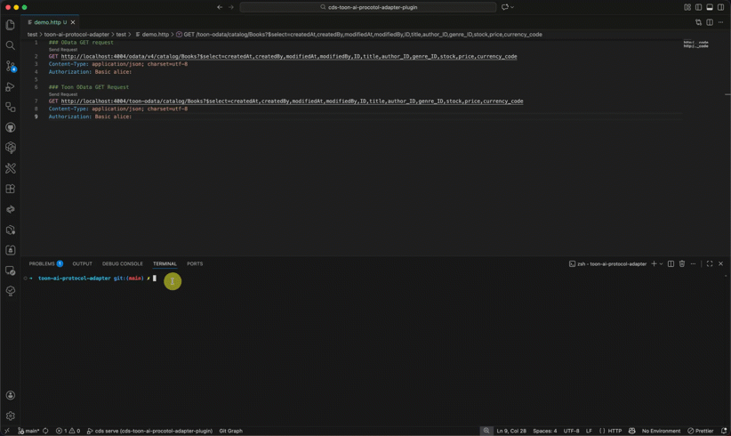 TOON protocol adapter in action