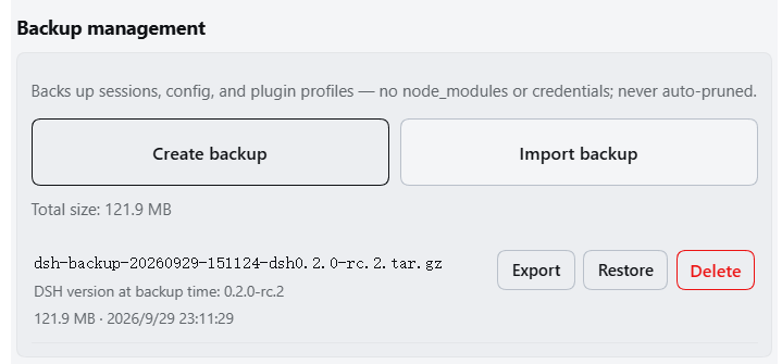 Backup management