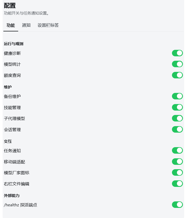 配置页