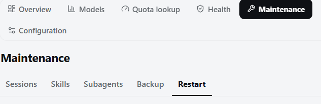 Maintenance page