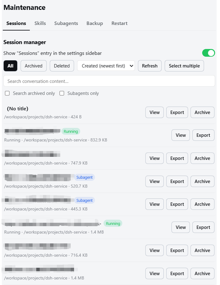 Session manager