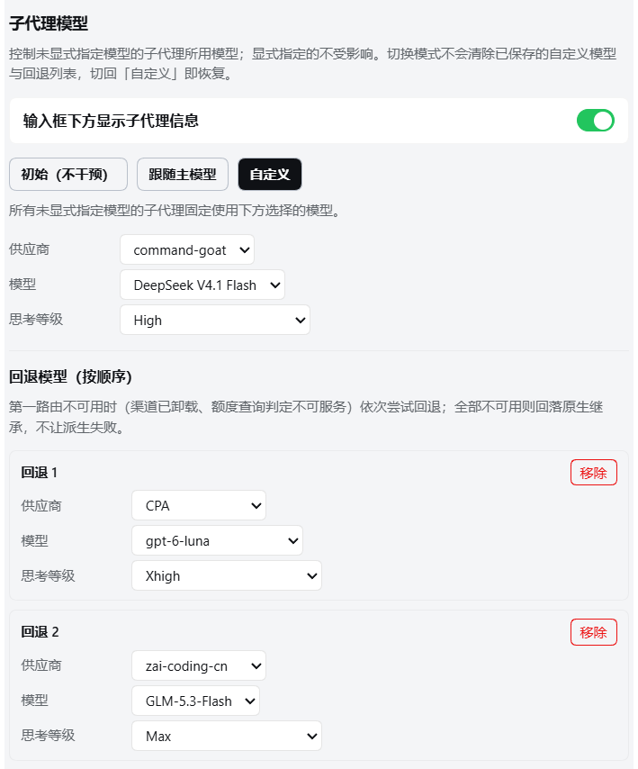 子代理模型