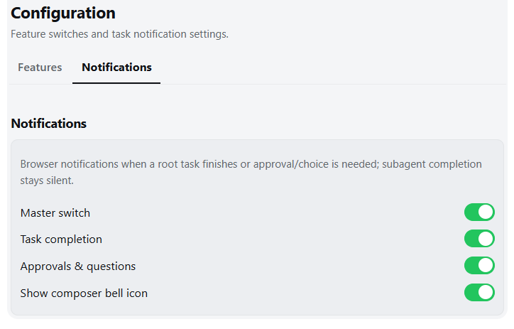 Task notifications