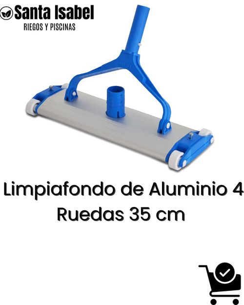 Limpiafondo de Aluminio 4 Ruedas 35 cm