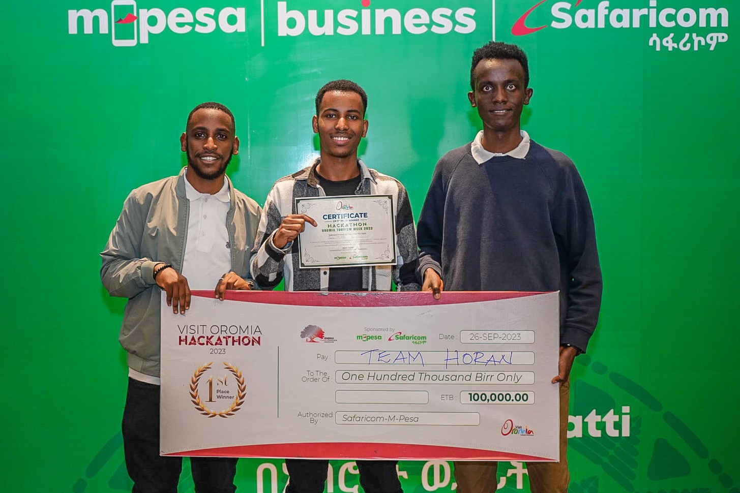 Gemechis Elias Visit Oromia Hackathon Winner