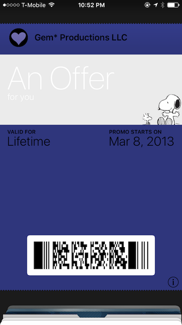 Full passbook voucher - front