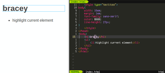 live html editing demo