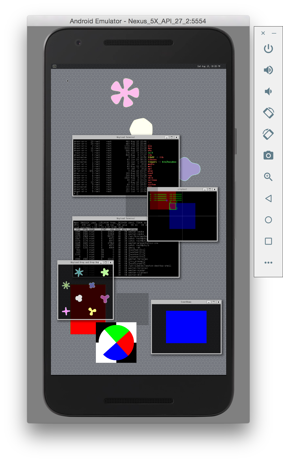 Wayland/Weston on Android Emulator