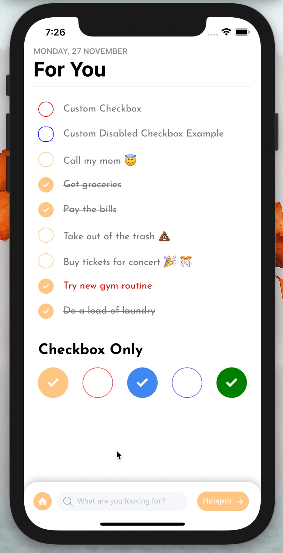 React Native Bouncy Checkbox