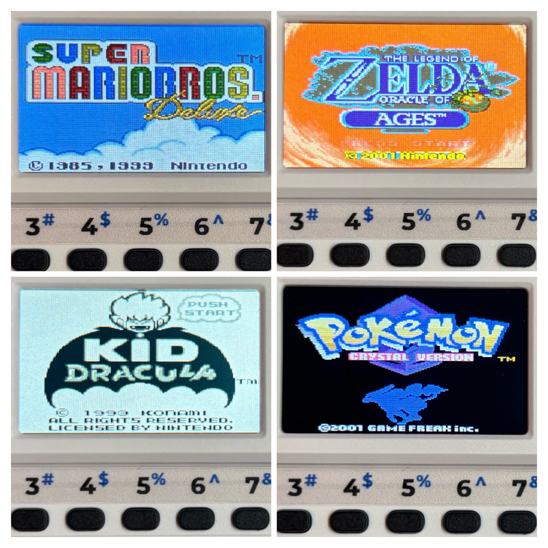 GBC emulator screen captures on the M5Stack Cardputer