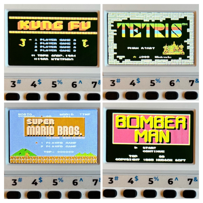 NES emulator screen captures on the M5Stack Cardputer