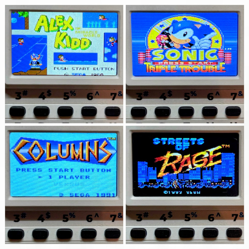 SMS emulator screen captures on the M5Stack Cardputer