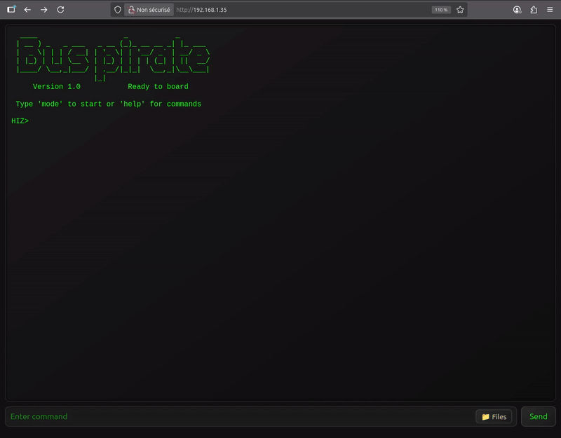 展示 ESP32 Bus Pirate 固件不同模式的演示