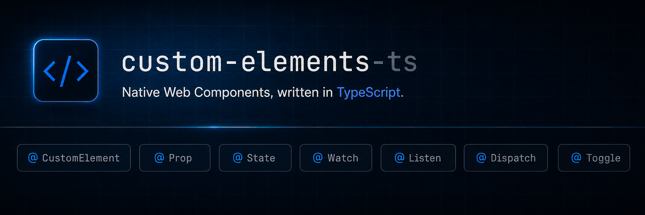 custom-elements-ts — Native Web Components, written in TypeScript