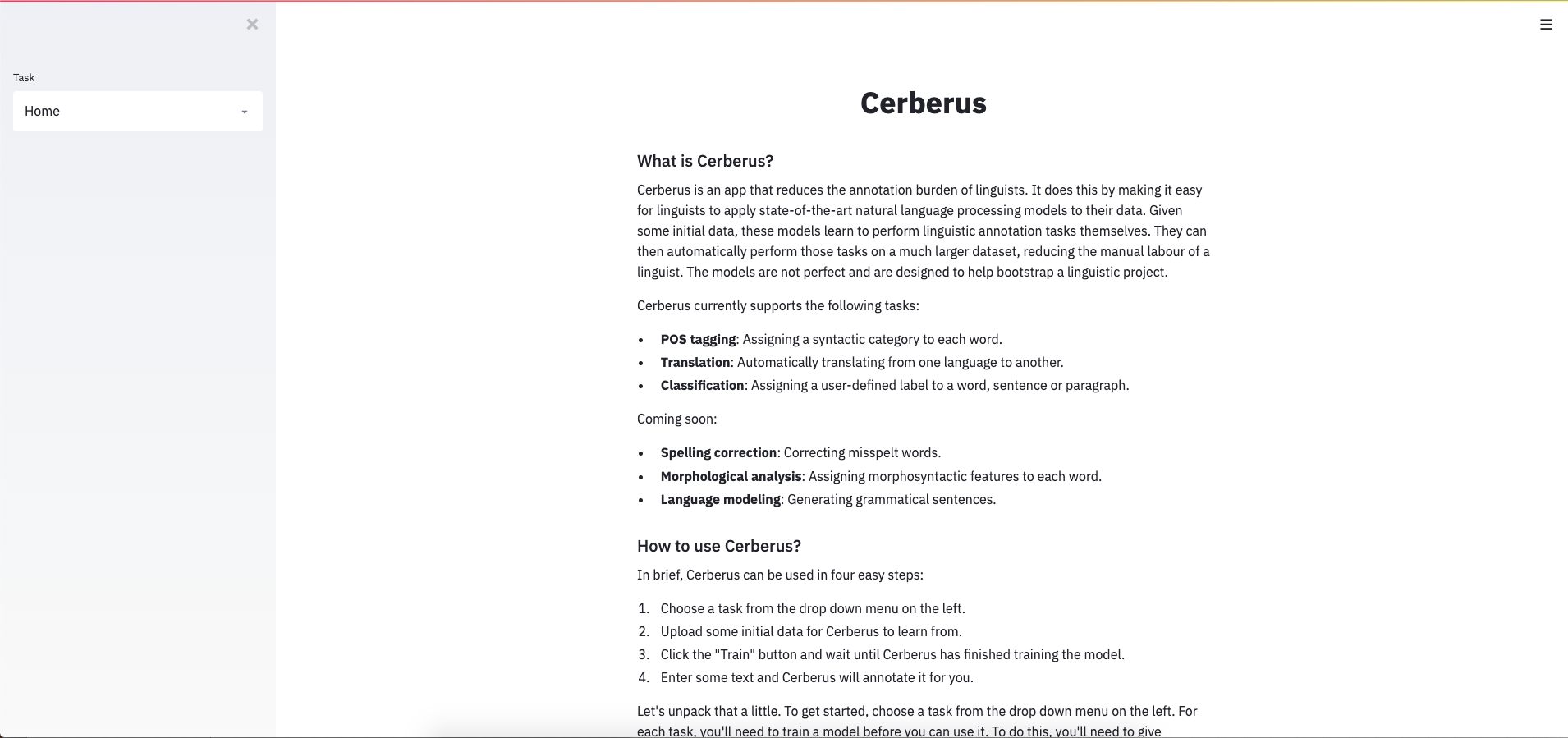 Cerberus' home page