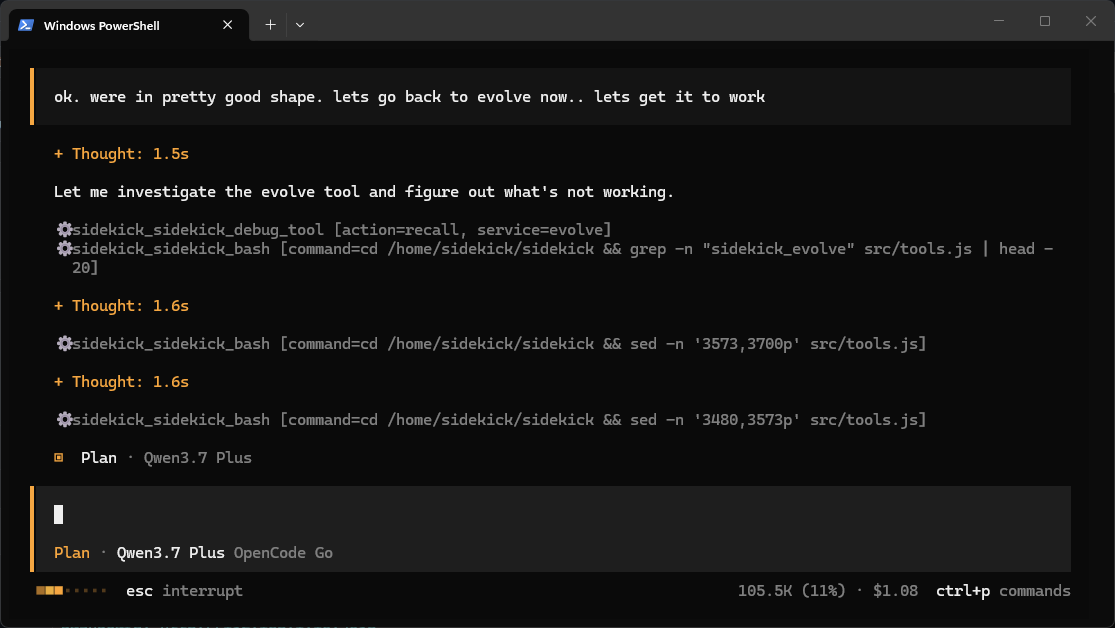Evolve debugging