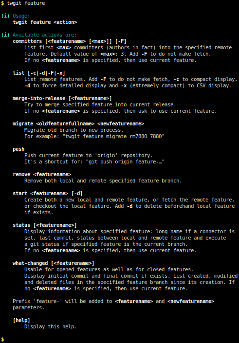 twgit feature