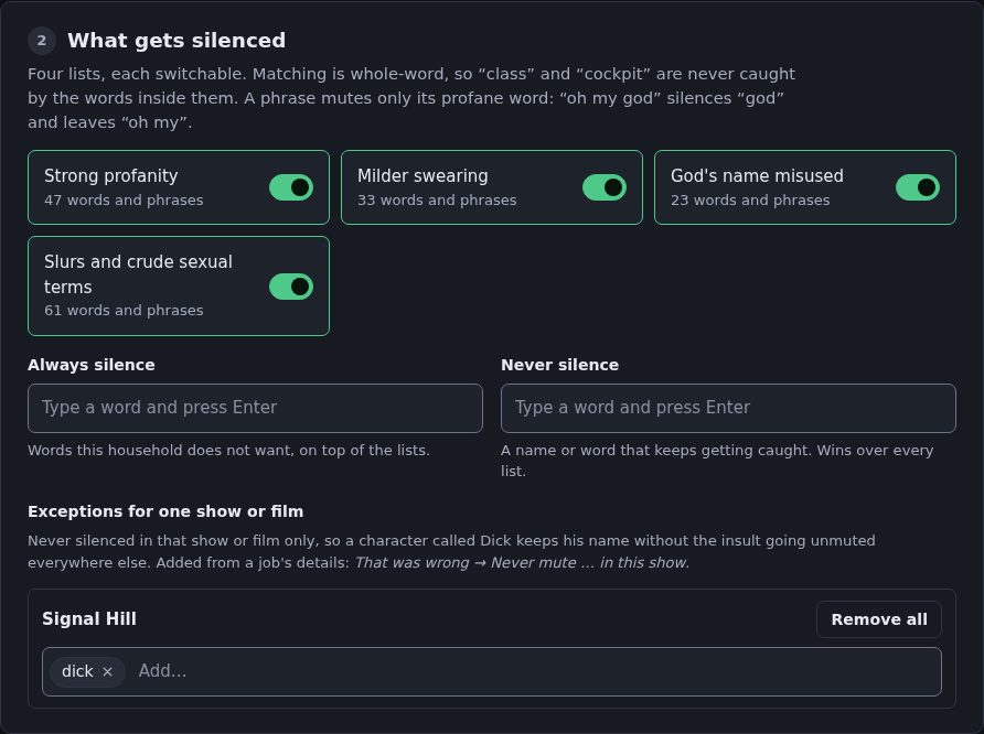What gets silenced