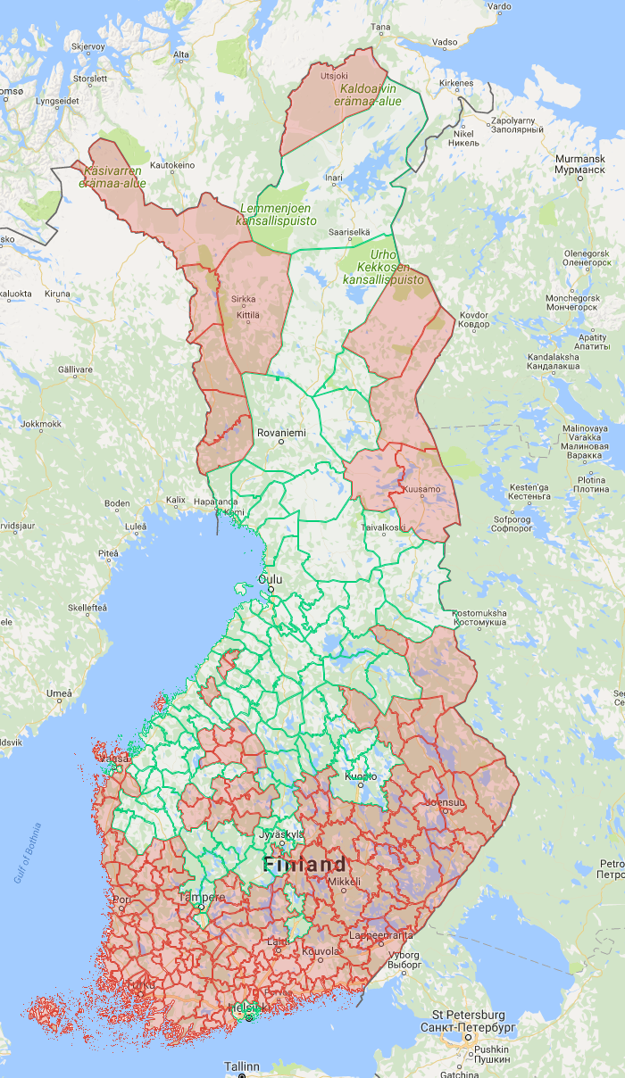 Suomen Kartta Paikkakunnat Suomen Maakunnat Kartalla PFPLCP