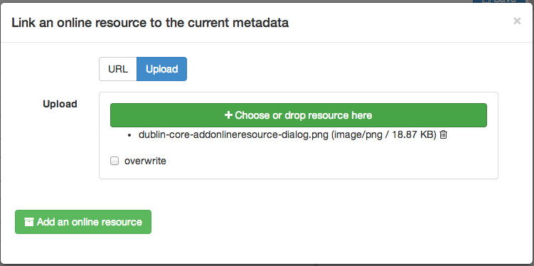 Add file online resource for Dublin Core