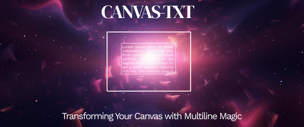 canvas-txt multiline text on html canvas