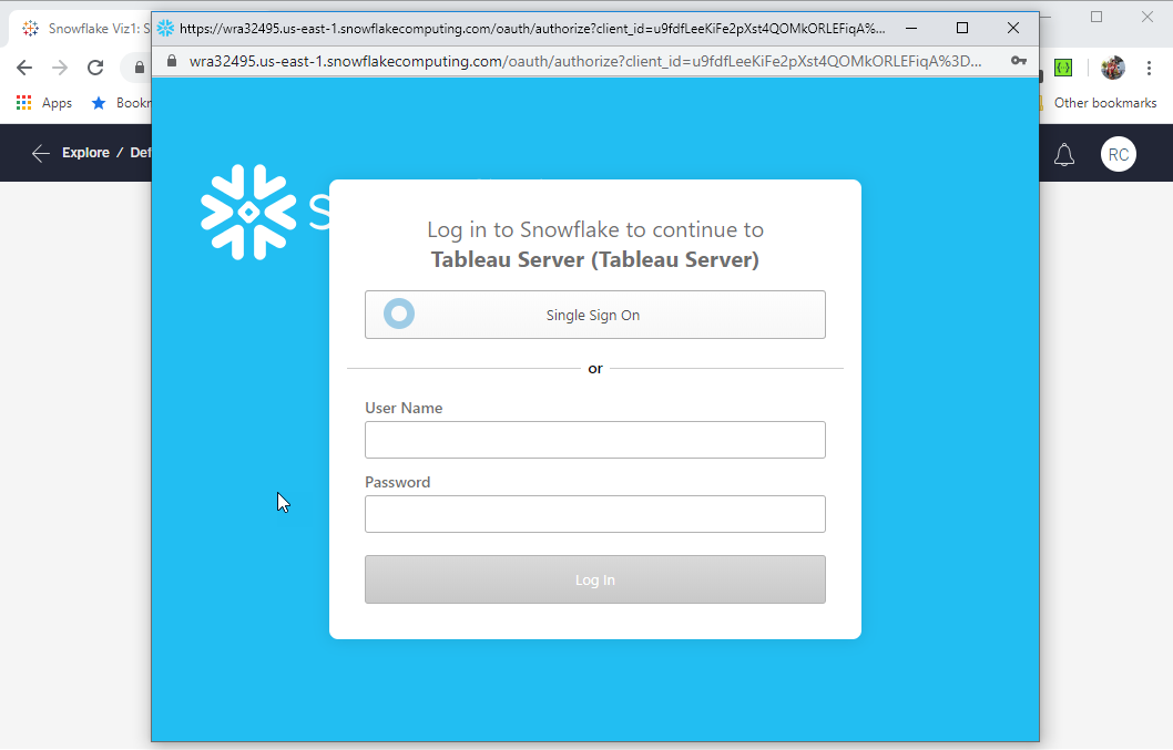 Tableau Server Snowflake OAuth Flow