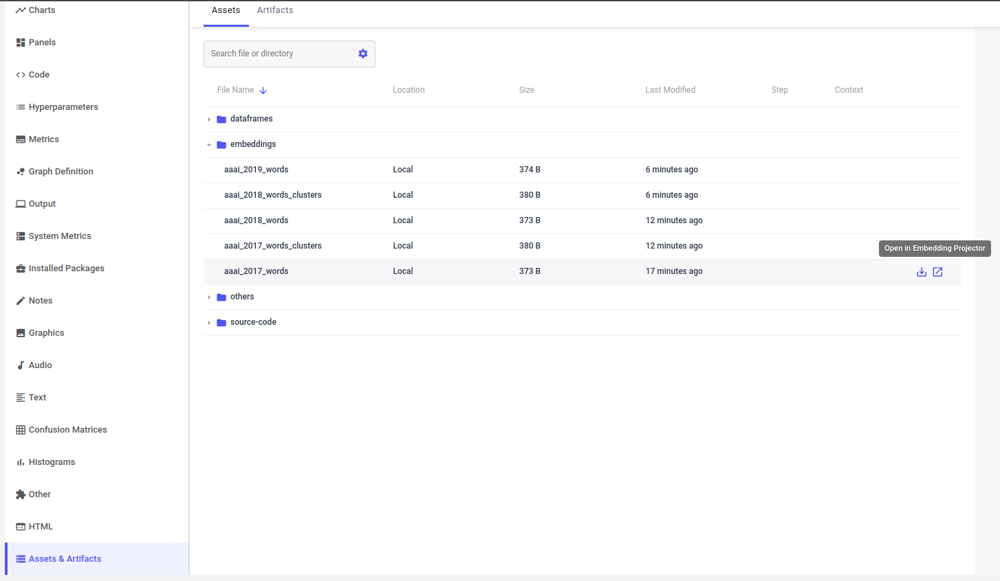 How to open embedding