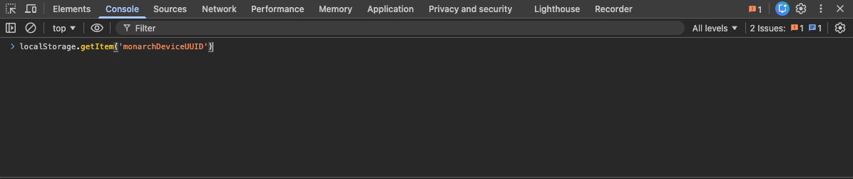 Browser Developer Console
