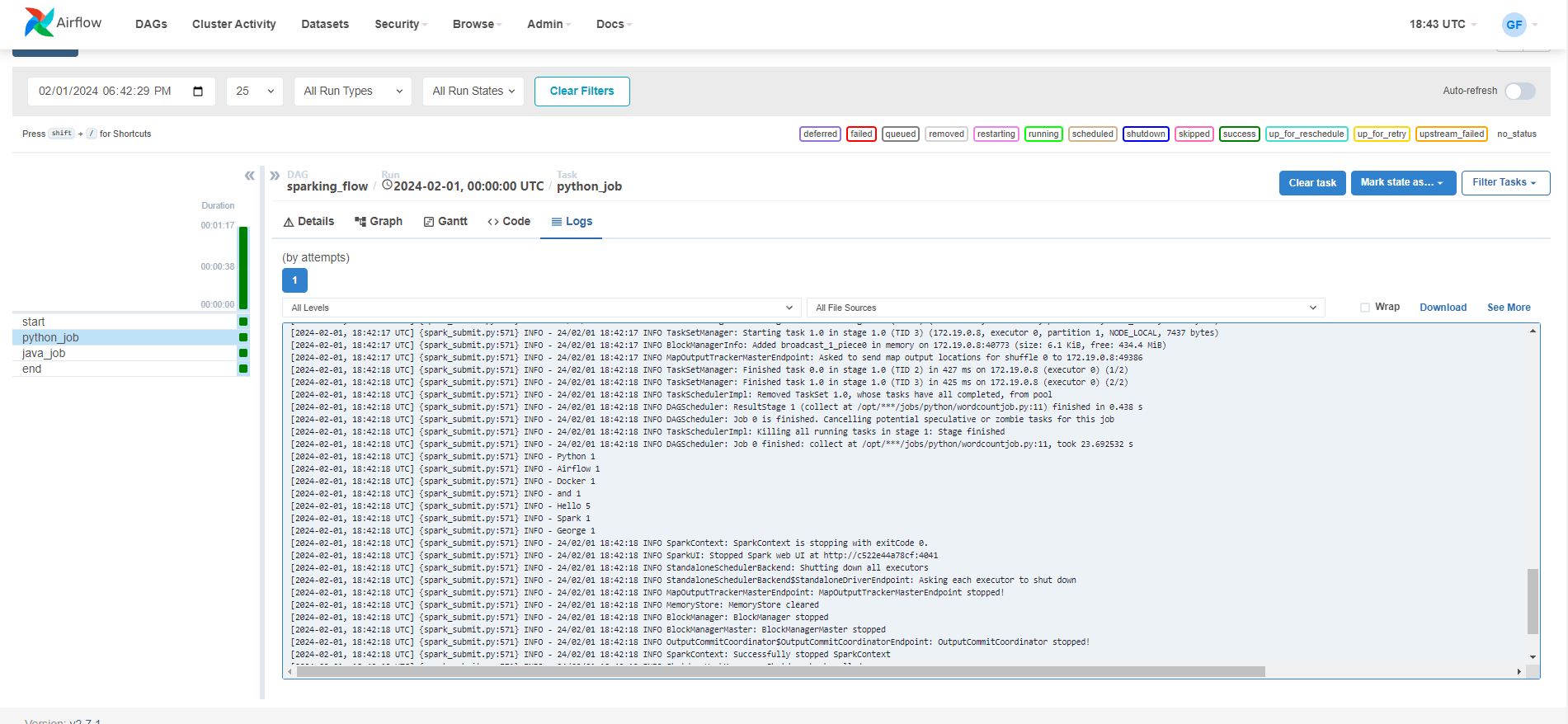 Python Job Log