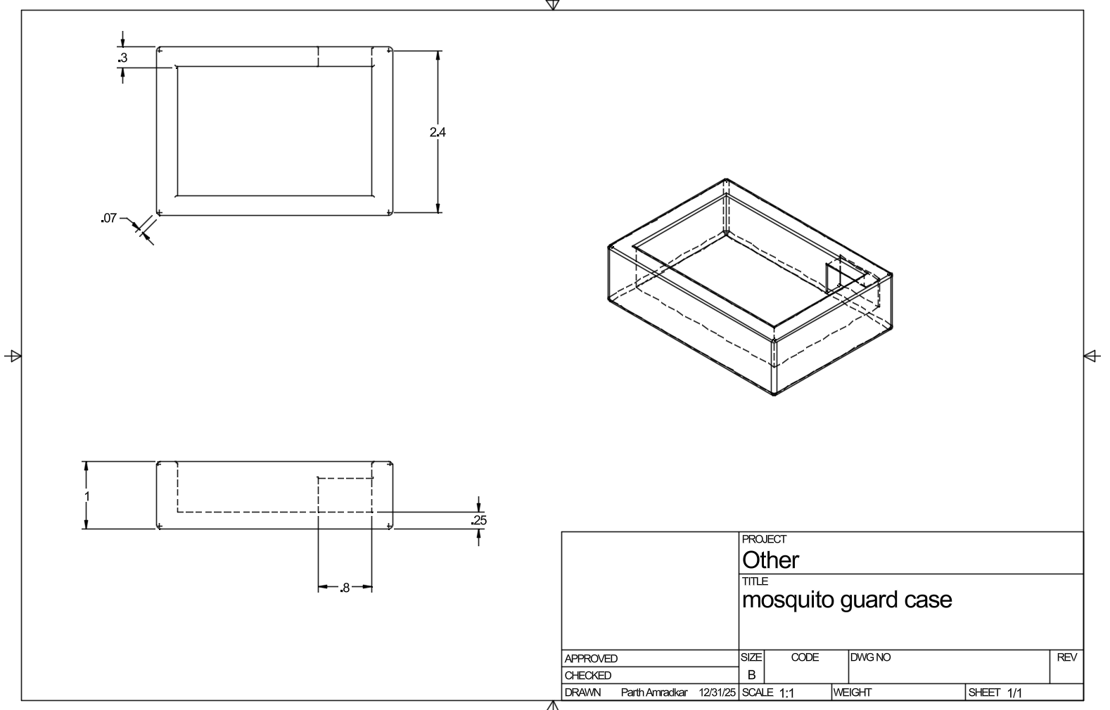 3D printed enclosure CAD