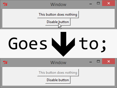 Manipulating buttons example